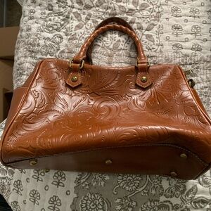 Tooled leather purse